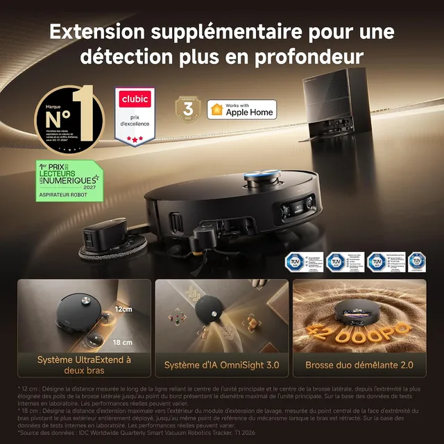 Vue principale de Dreame X60 Pro Ultra Complete, Robot aspirateur-laveur 42 000 Pa