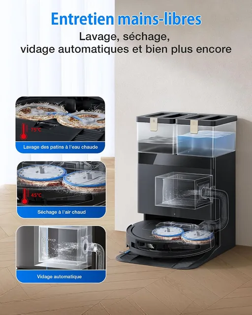 Vue principale de ECOVACS DEEBOT T50 OMNI Gen3, Robot aspirateur-laveur 25 000 Pa