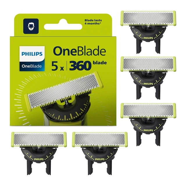 Vue principale de Philips OneBlade Original 360 QP450/50, pack de 5 lames